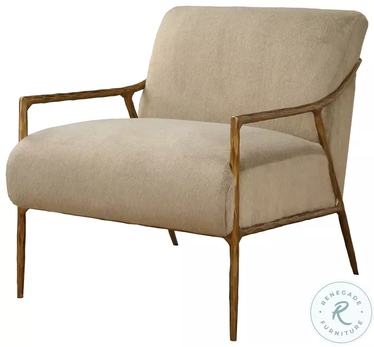 Kashmir Soft Fawn Tone Accent Chair
