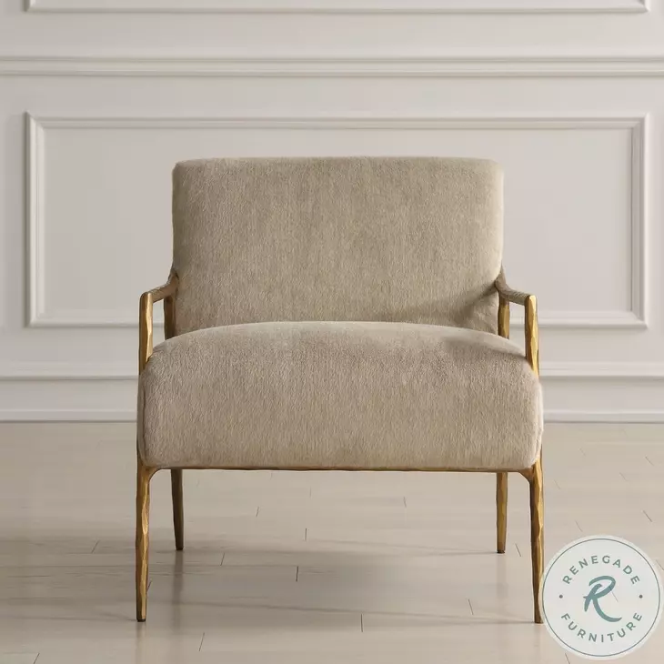 Kashmir Soft Fawn Tone Accent Chair