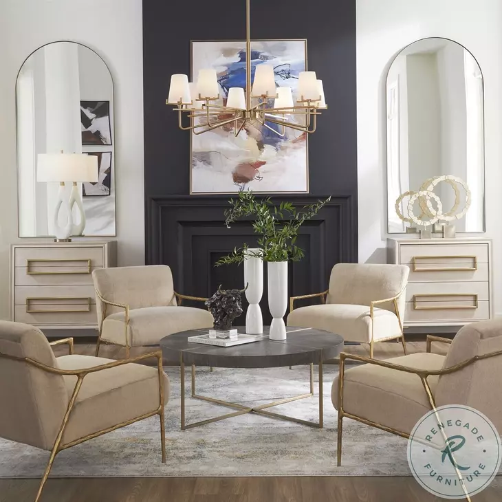 Kashmir Soft Fawn Tone Accent Chair