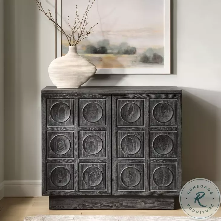 Lysandre Rich Ebony Stain 2 Door Accent Cabinet
