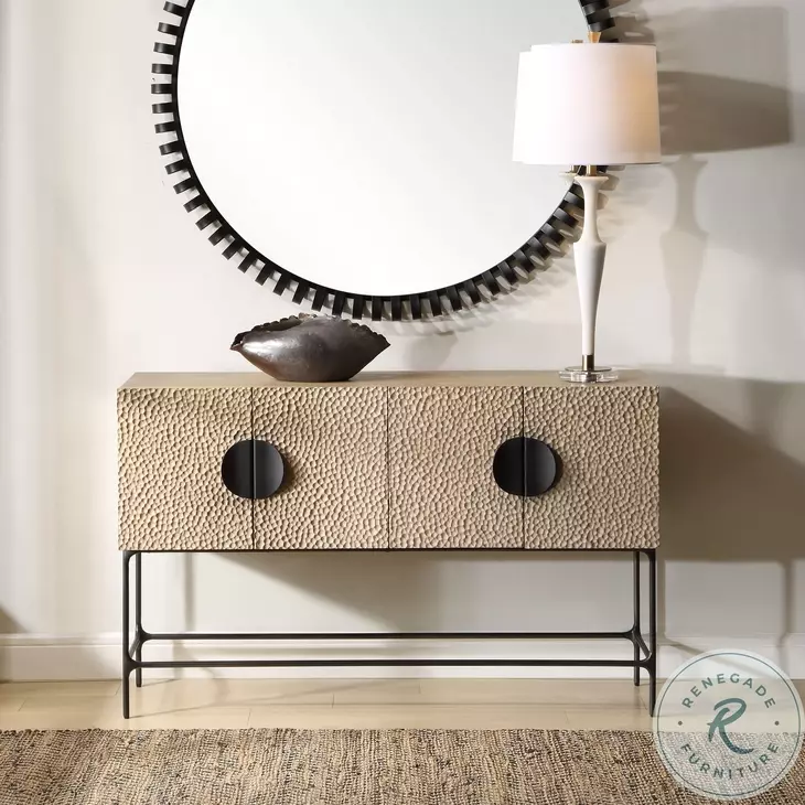 Lunar Woodtone 4 Door Accent Cabinet