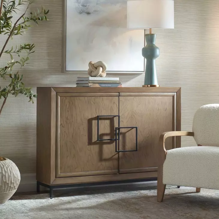Langston Bronze and Brown 2 Door Accent Cabinet