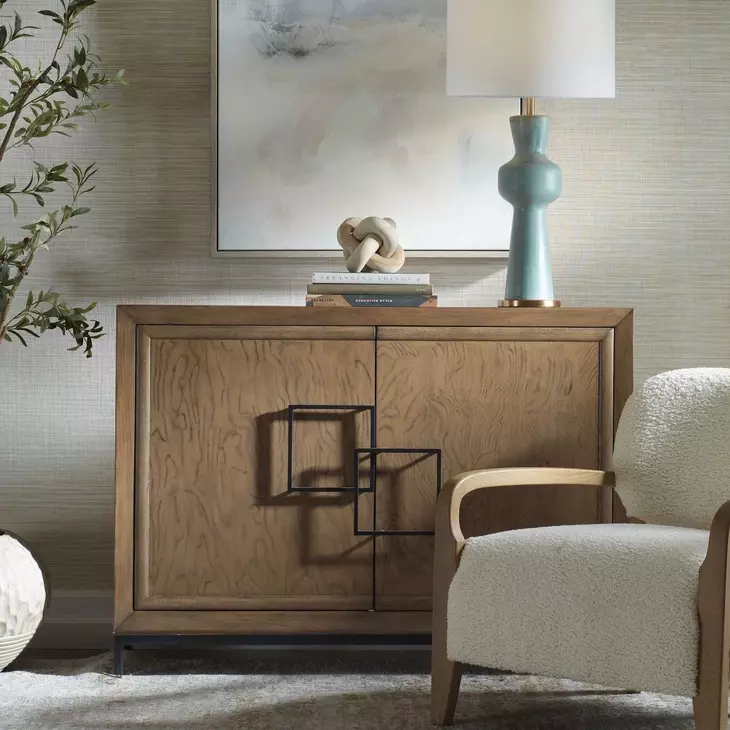 Langston Bronze and Brown 2 Door Accent Cabinet