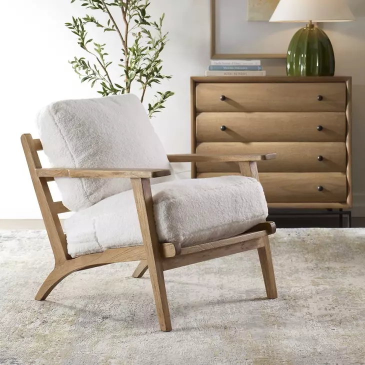 Somerset White Upholstered Accent Chair
