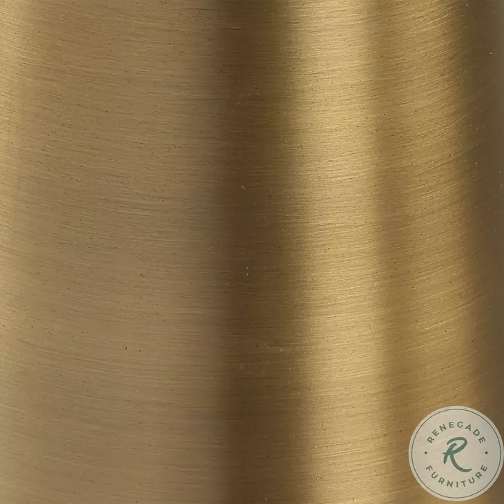 Holton Warm White And Brushed Brass Accent Table