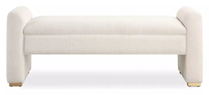 Arlington Ivory Upholstered Accent Bench