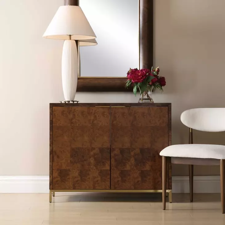 Fairmont Brown and Gold 2 Door Accent Cabinet