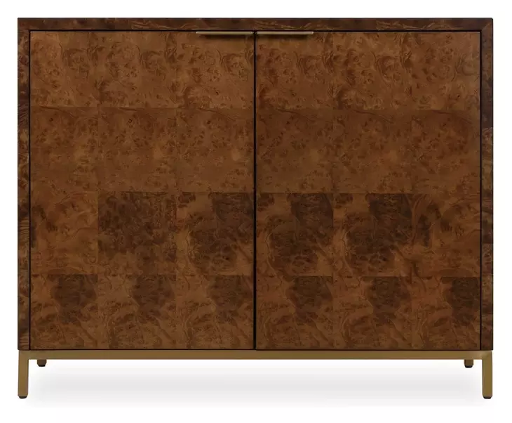 Fairmont Brown and Gold 2 Door Accent Cabinet