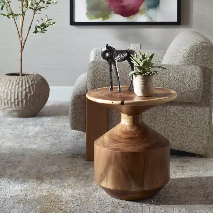 Monterey Brown Round Accent Table