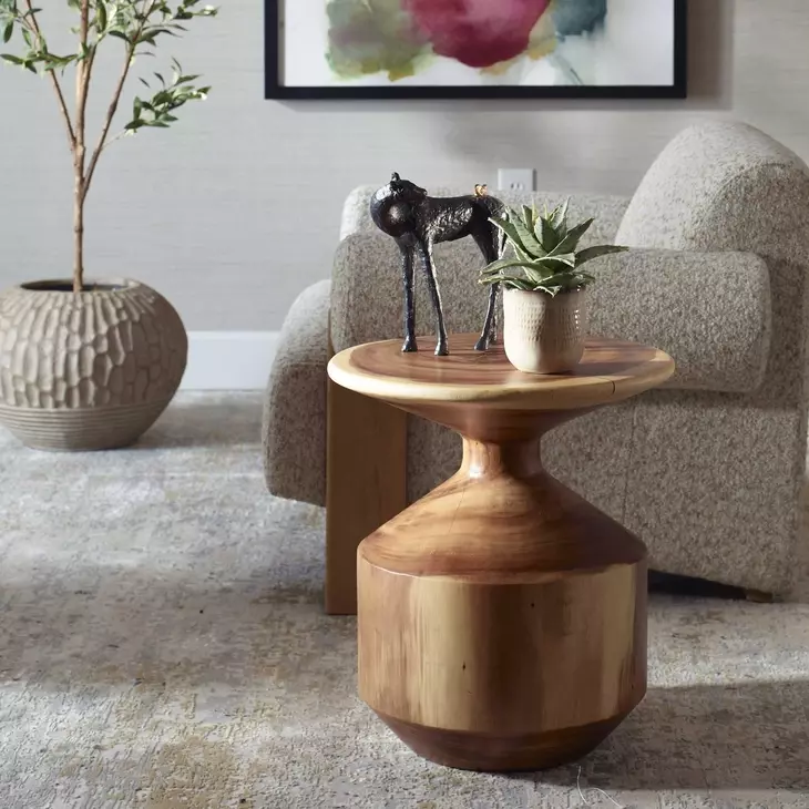 Monterey Brown Round Accent Table