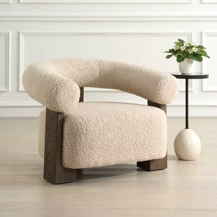 Langston Linen Upholstered Accent Chair