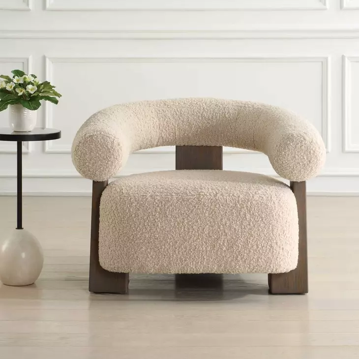 Langston Linen Upholstered Accent Chair