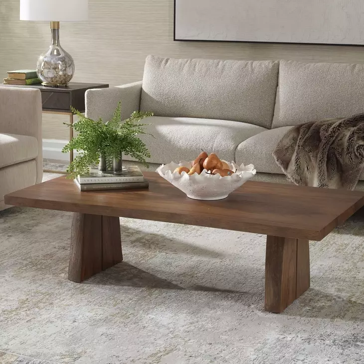 Kingsley Brown Rectangular Coffee Table