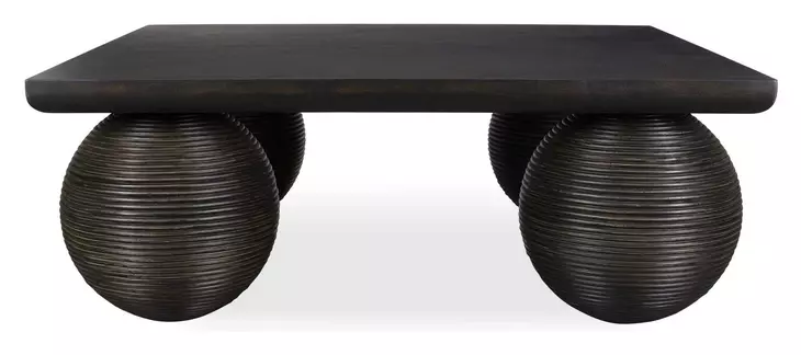 Grafton Distressed Black Rectangular Coffee Table