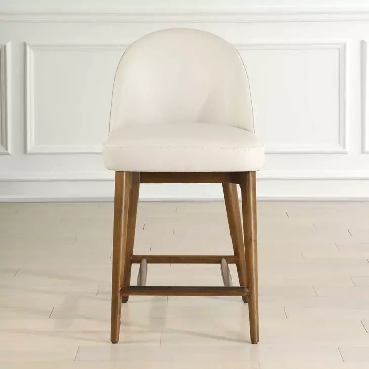 Arlington Rich Ecru Upholstered Counter Height Stool