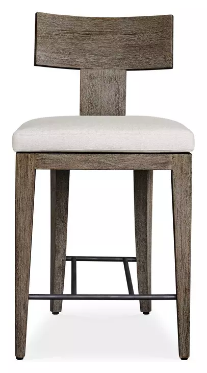 Fairmont Oyster White Outdoor Counter Height Stool