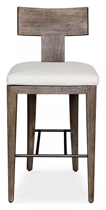 Fairmont Oyster White Upholstered Outdoor Bar Stool