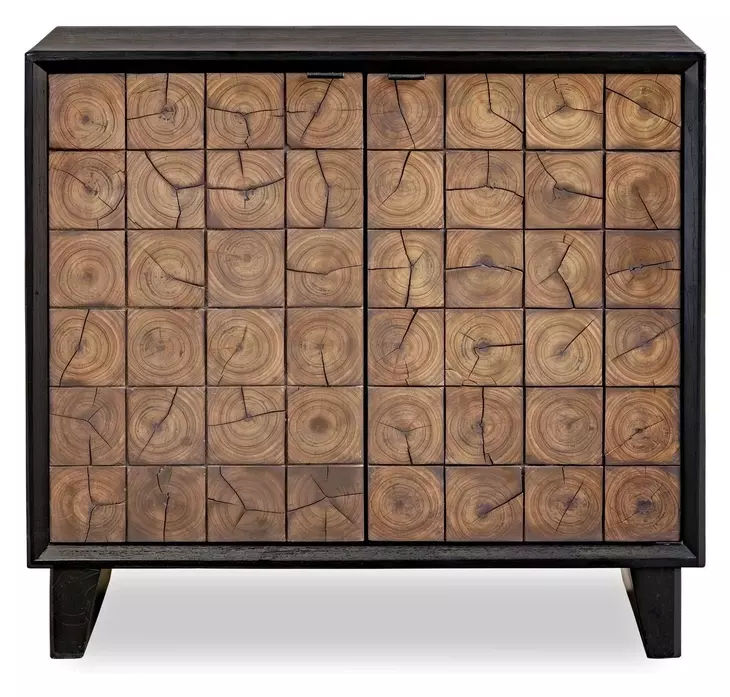 Somerset Brown and Black 2 Door Accent Cabinet