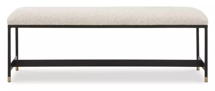 Riverton Off White Upholstered Accent Bench