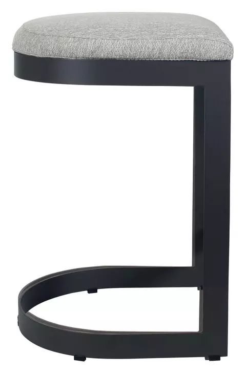 Maude Taupe Gray Outdoor Counter Height Stool
