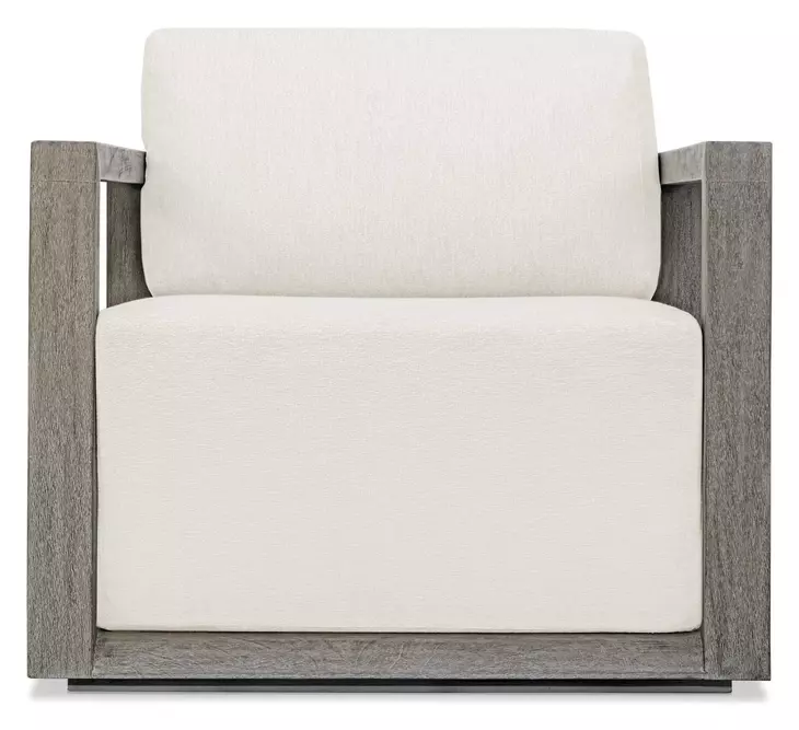 Carlisle Oyster White and Weathered Gray Upholstered Outdoor Lounge Chair