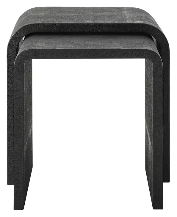 Alden Gray Rectangular Nesting Side Table Set of 2