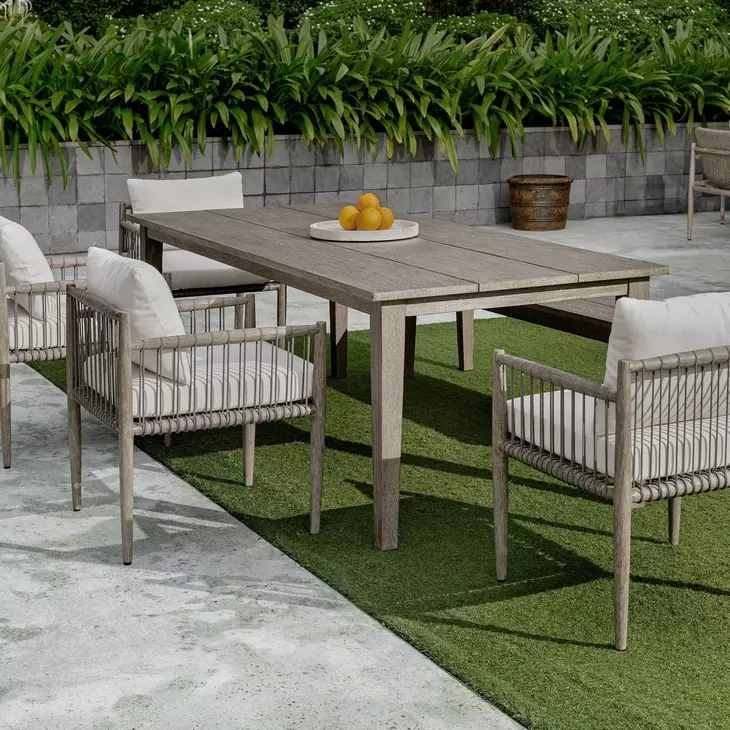 Belmont Gray Outdoor 92" Rectangular Dining Table
