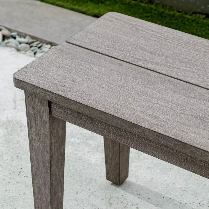 Belmont Weathered Dark Gray Outdoor Dining Bench