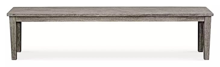 Belmont Weathered Dark Gray Outdoor Dining Bench