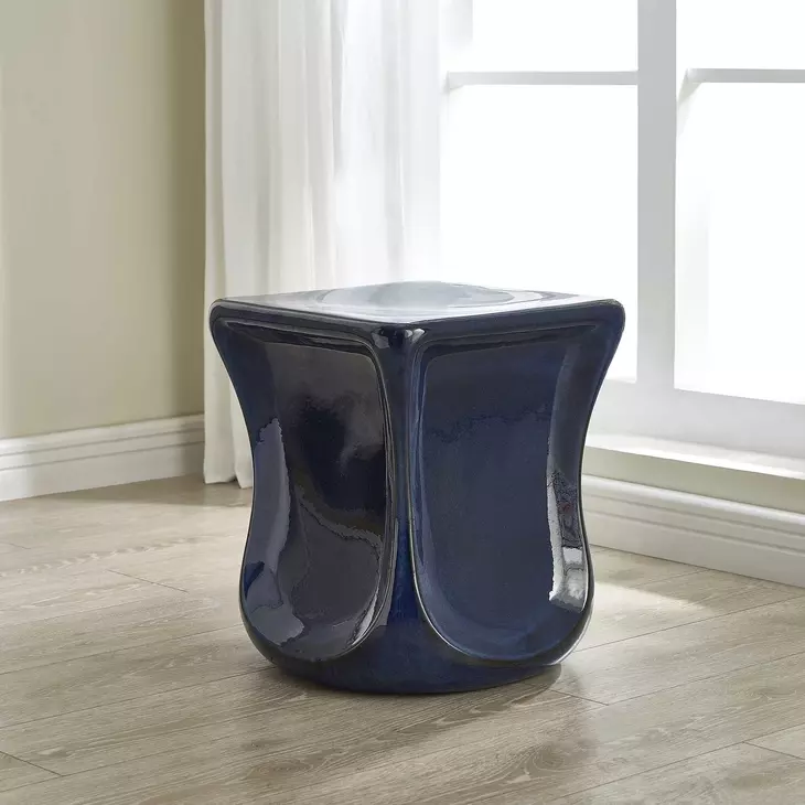Kaz Deep Blue Outdoor Garden Stool