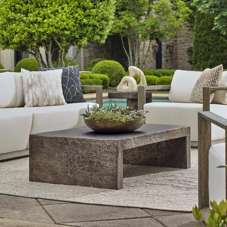 Oakley Dark Bronze Outdoor Rectangular Coffee Table