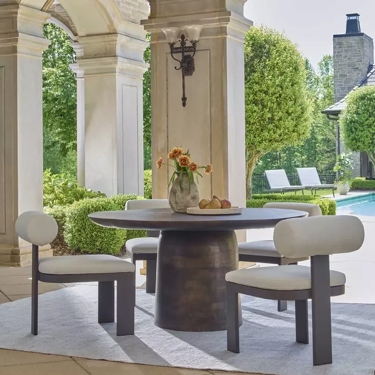 Madrone Golden Dark Bronze Outdoor 60" Round Dining Table