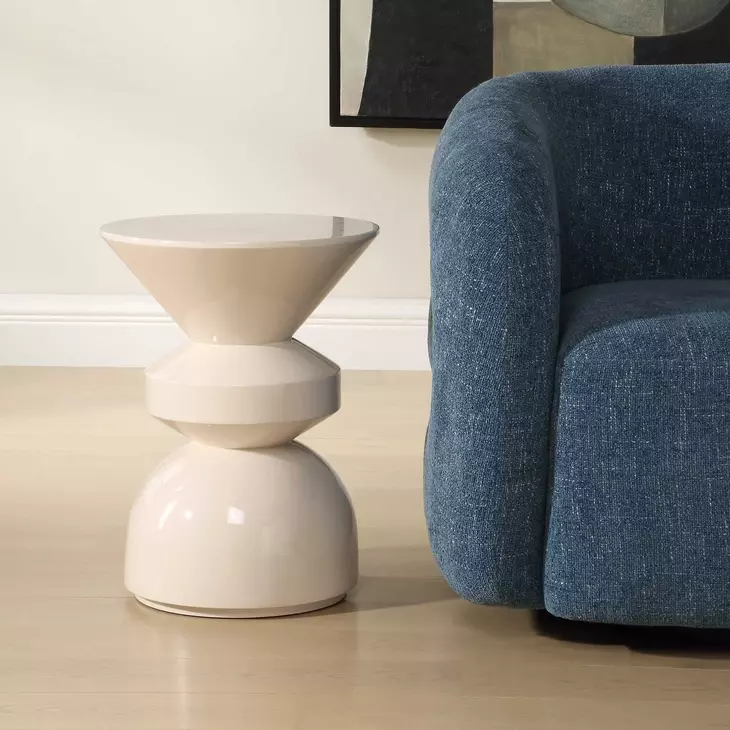 Alden Cream Round Accent Table