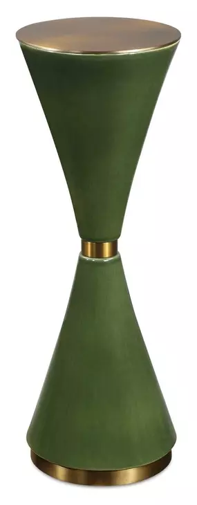Monterey Brass and Jade Green Round Drink Table