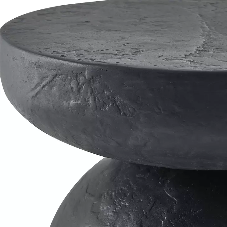 Carlisle Black Outdoor Round Accent Table