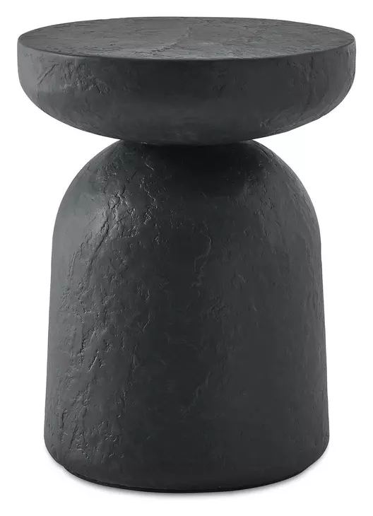 Carlisle Black Outdoor Round Accent Table