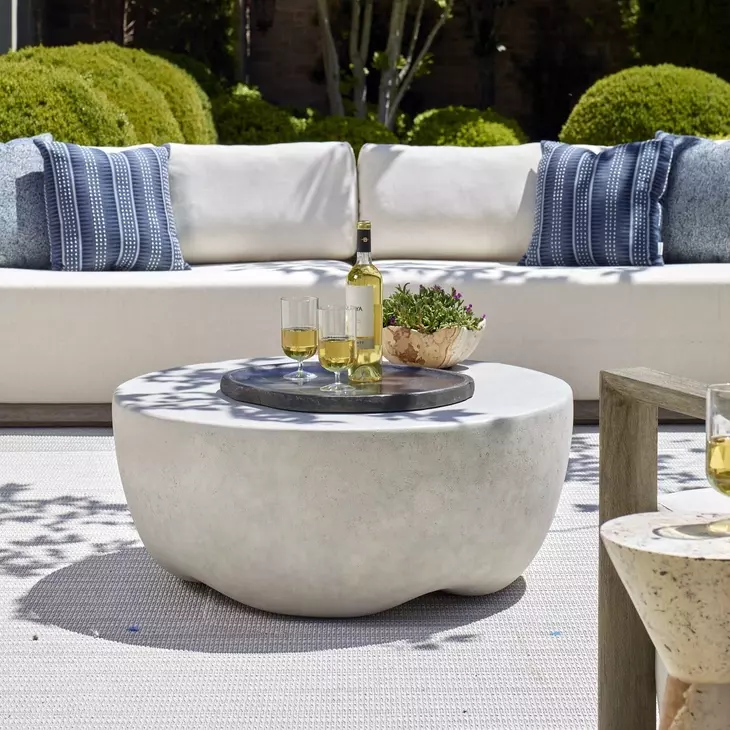 Belmont Gray Outdoor Round Coffee Table