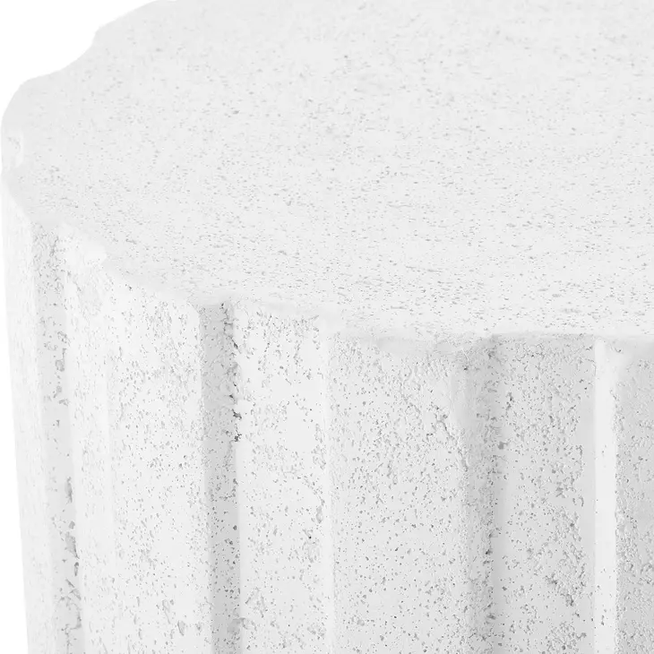 Fairmont White Outdoor Round Accent Table