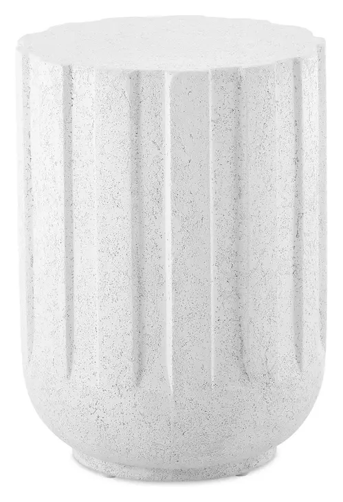 Fairmont White Outdoor Round Accent Table