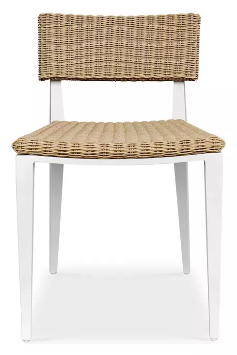 Calbas White and Honey Outdoor Dining Chair