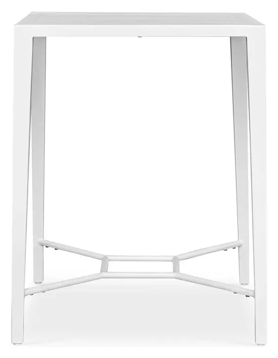 Grafton White Outdoor 32" Square Bar Table