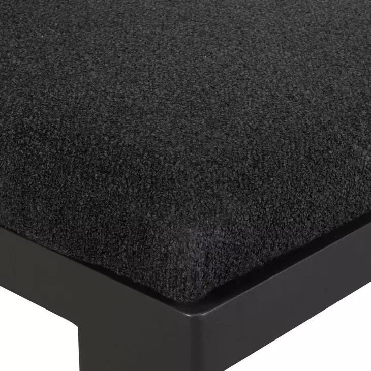 Bolster Back Charcoal Upholstered Outdoor Dining Chair