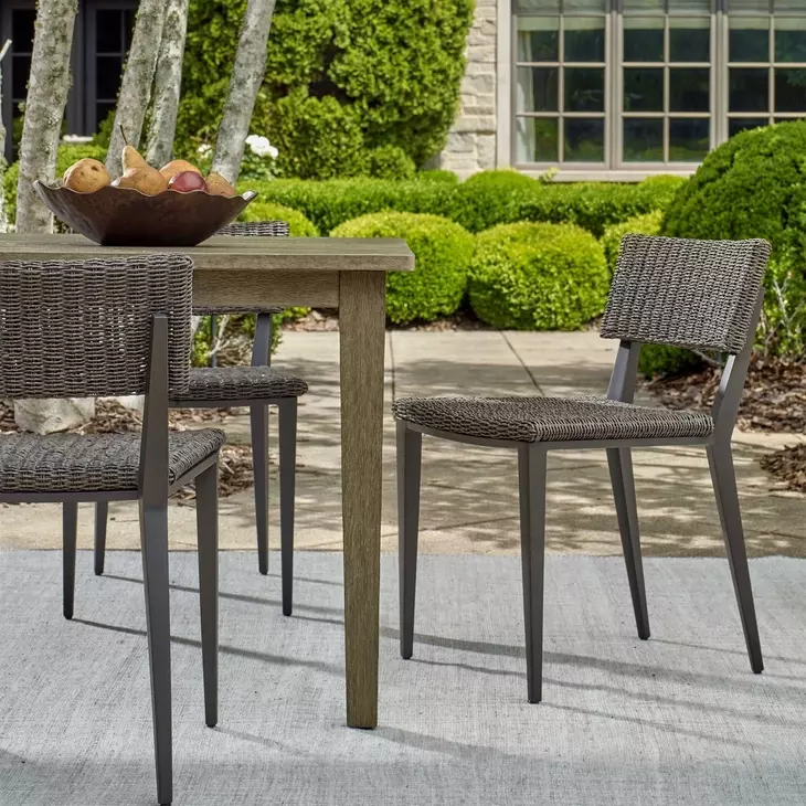 Hamilton Java Black and Textured Mocha Outdoor Dining Chair