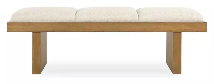 Langston Ivory Upholstered Accent Bench