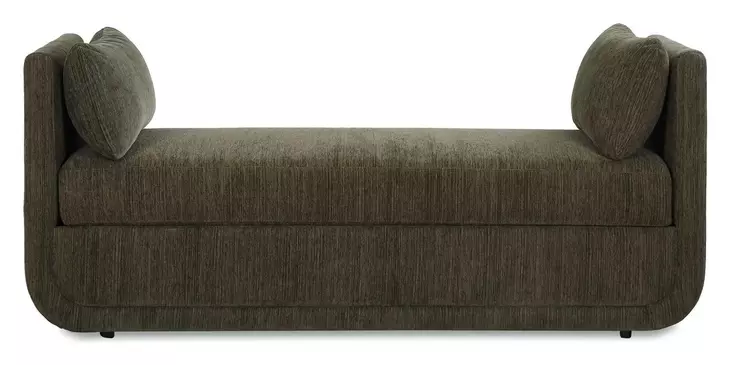 Abound Herb Upholstered Accent Bench with Pillows