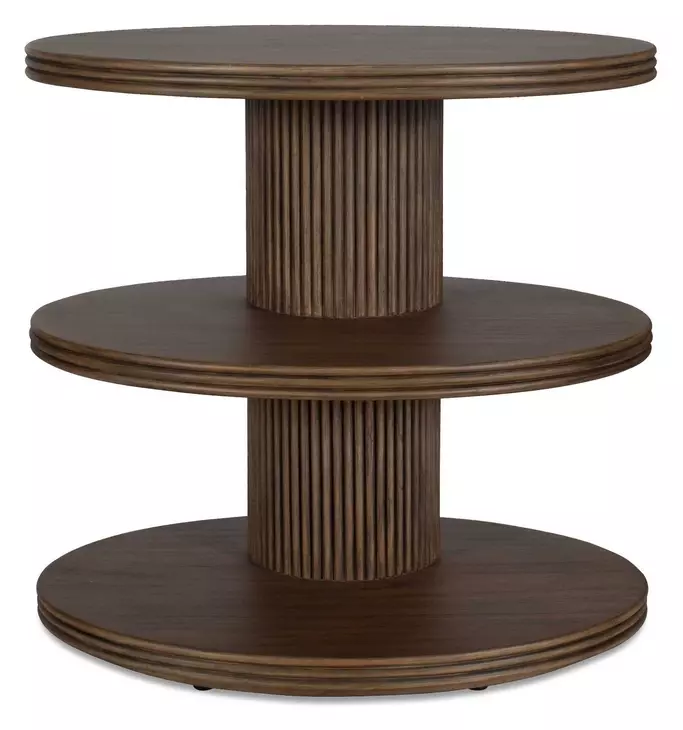 Riverton Dark Walnut Oval Side Table