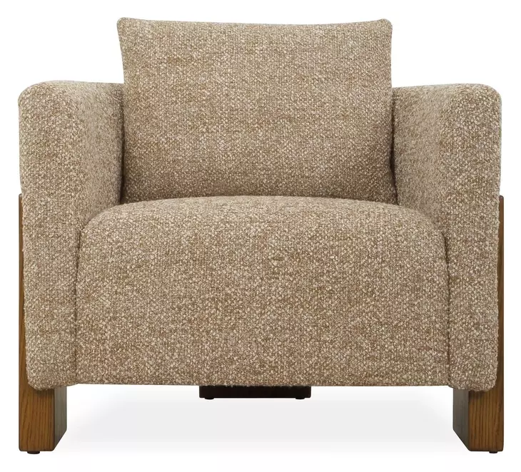 Monterey Warm Amber and Cream Upholstered Accent Chair