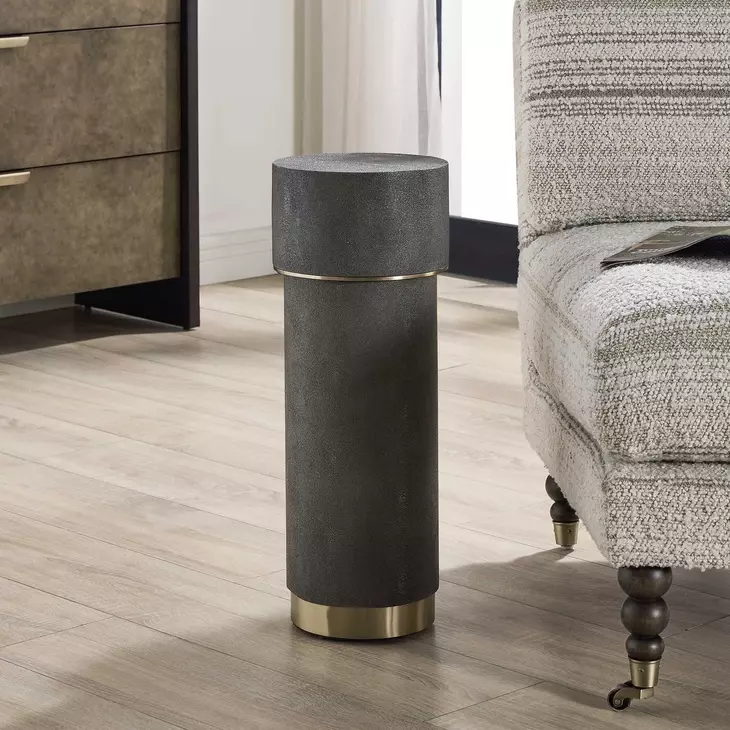 Wessex Charcoal and Brushed Brass Round Drink Table