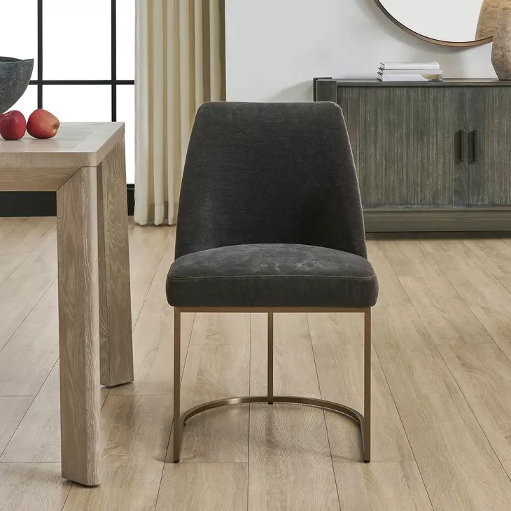 Somerset Charcoal Upholstered Dining Side Chair