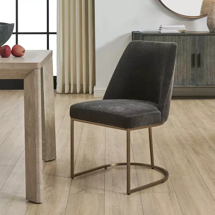 Somerset Charcoal Upholstered Dining Side Chair